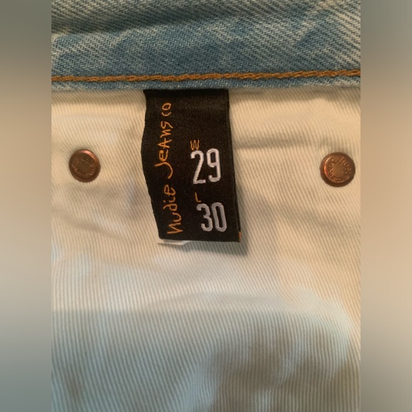 Nudie Jeans Rad Rufus Pale Blue Jeans 100% Cotton Size 29/30 - Picture 3 of 5